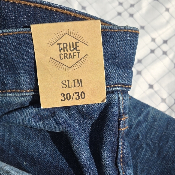 True Craft Men's Dark Blue Denim Jeans - Picture 3 of 10